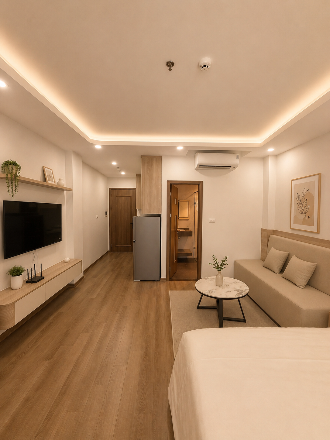Phòng khách và khu nghỉ tại cơ sở Đội Cấn